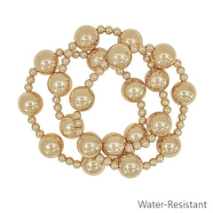 Gold Ball Bracelet Set