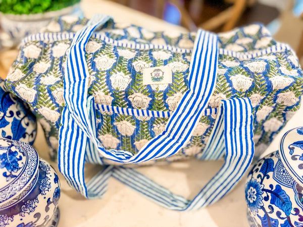 Block Print Travel Bags-Multiple Options