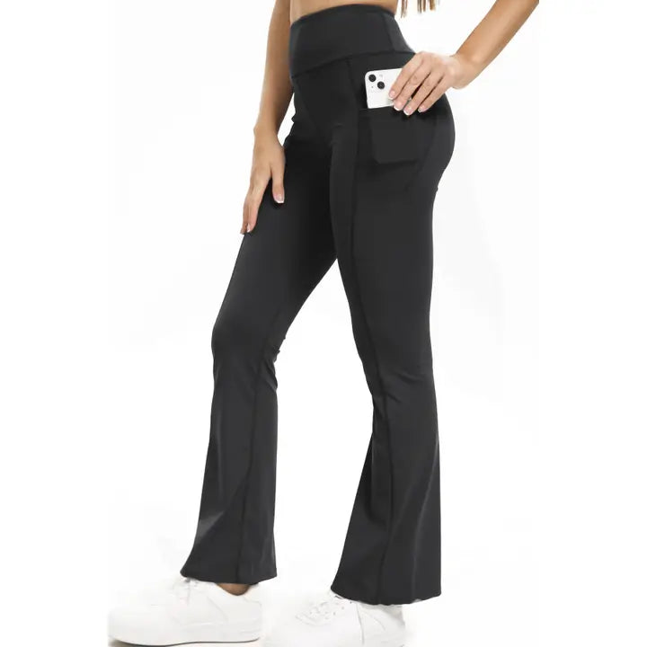 Premium Butter Soft Brushed Flare Yoga Pants w/ Pockets - 3 Colors