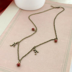 Alabama Vintage Logo & Enamel Dot Necklace