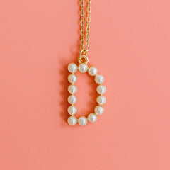 Chadwick Pearl Initial Necklace