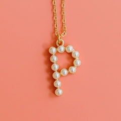 Chadwick Pearl Initial Necklace