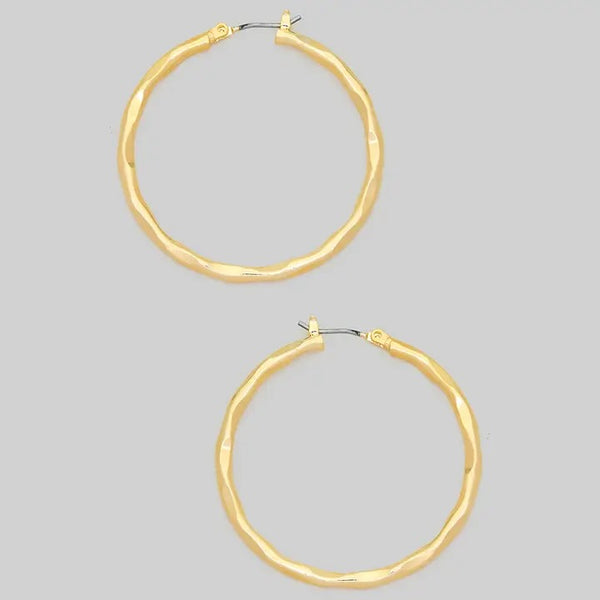 Twisted Gold Hoops