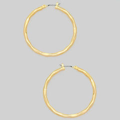 Twisted Gold Hoops