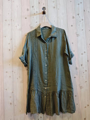 Sophia Spanish Linen Shirt Dress-2 Colors