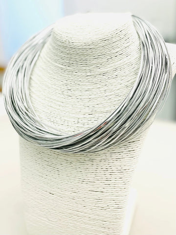 Metallic Leatherette Necklaces - Gold or Silver