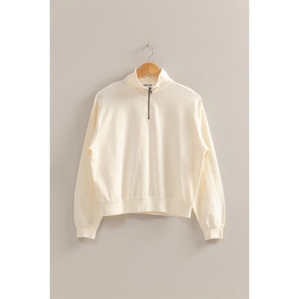Caught Up Half Zip Sweatshirt-3 Colors