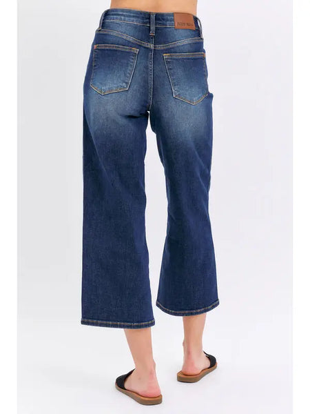 Judy Blue Mr. Tummy Control Top Wide Jeans