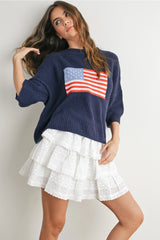 Cape Cod Flag Sweater - Navy