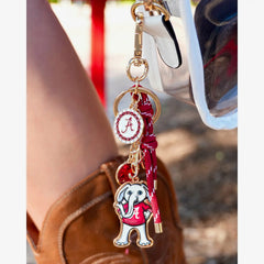 Alabama Crimson Tide Cluster Bag Charm in Crimson