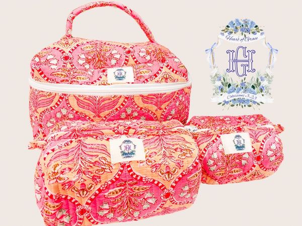 Block Print Travel Bags-Multiple Options