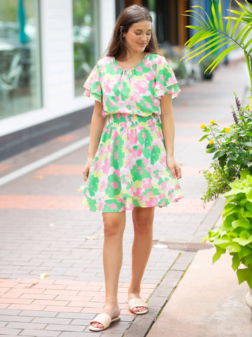Haven Dress in Primrose Melon
