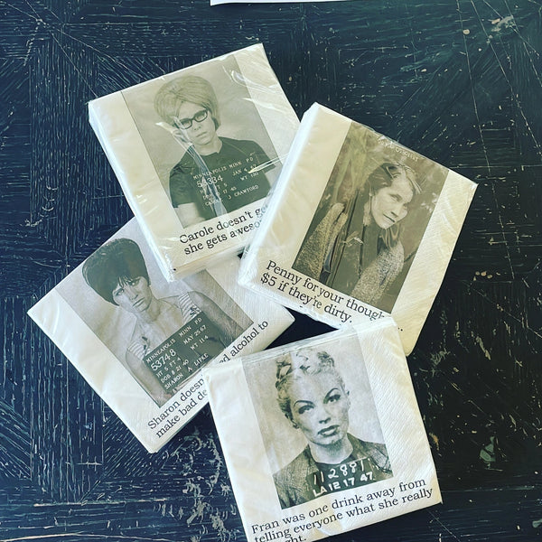 Funny Mugshot Cocktail Napkins