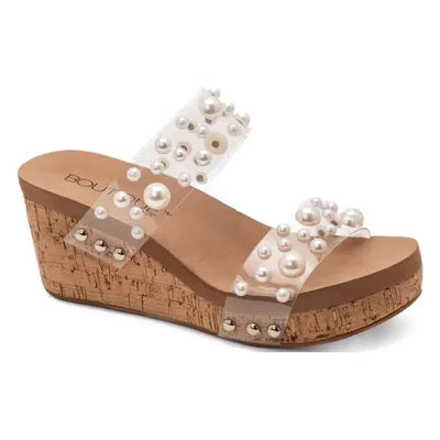 Mylah Clear Lucite Wedge Sandal