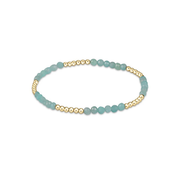 Enewton Gemstone Gold Joy Pattern 3mm Bead Bracelet-Multiple Colors