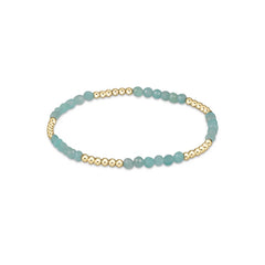 Enewton Gemstone Gold Joy Pattern 3mm Bead Bracelet-Multiple Colors