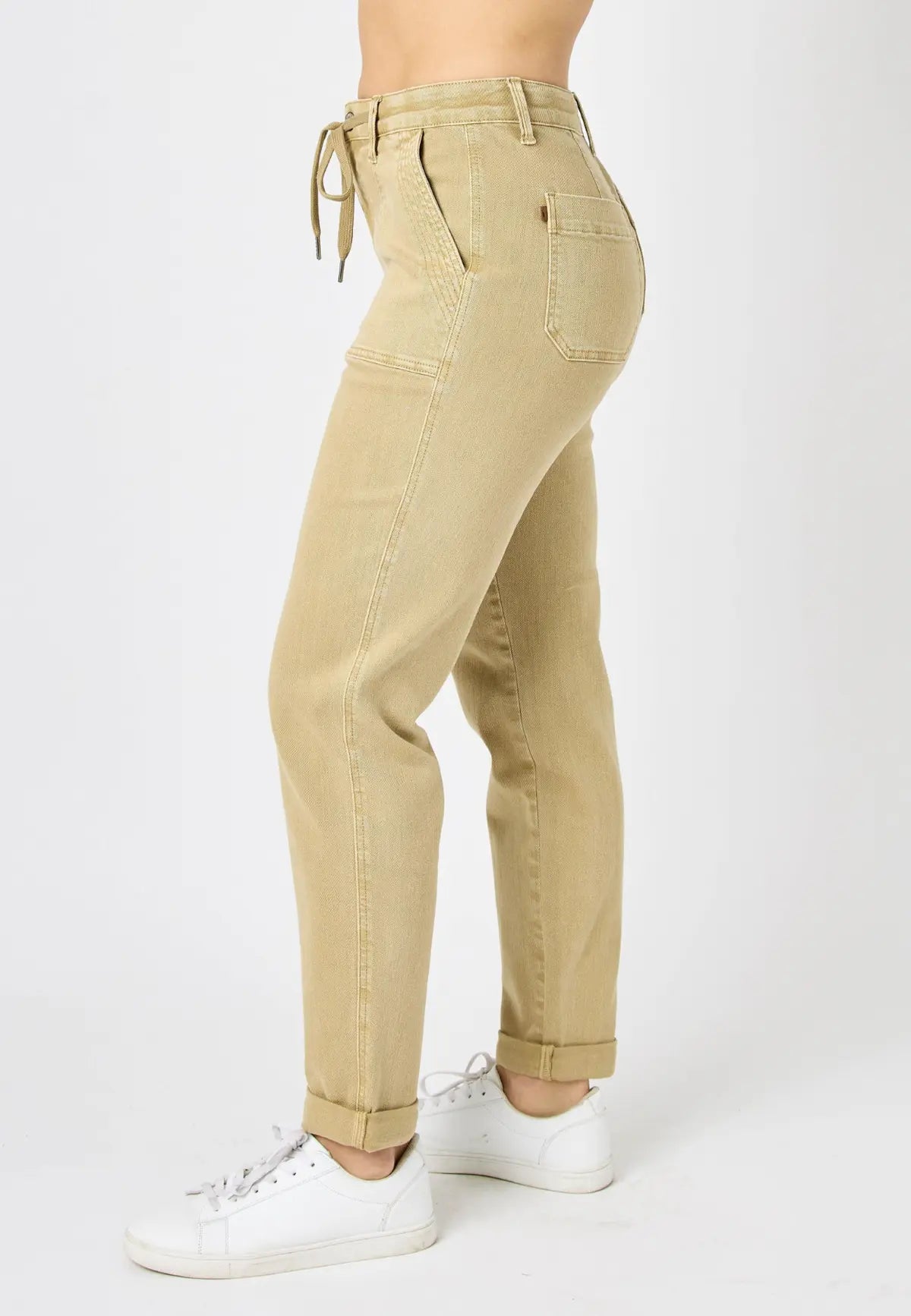 Judy Blue Khaki Cuffed Joggers – A Little Bird Boutique