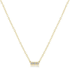 enewton 14kt gold and diamond significance bar necklace - three