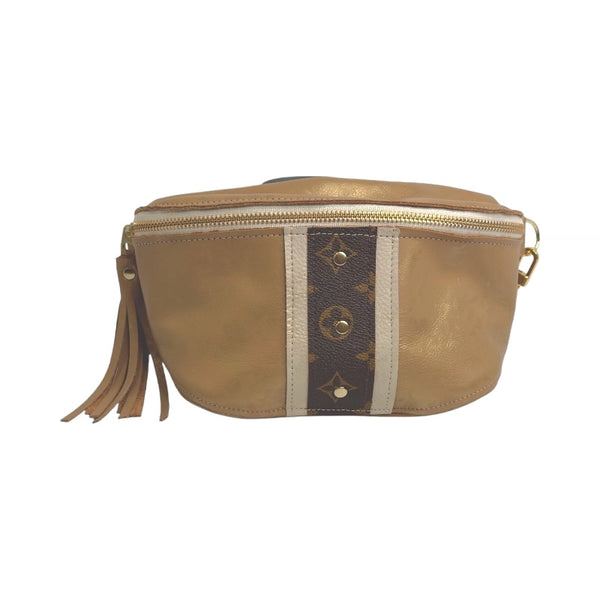Britt Belt Bag in Bronze Leather | Upcycled Lv