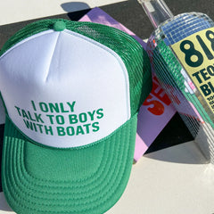 I Only Talk To Boys With Boats Cap - 2 Colors