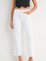 Just Black Classic White Straight Jeans