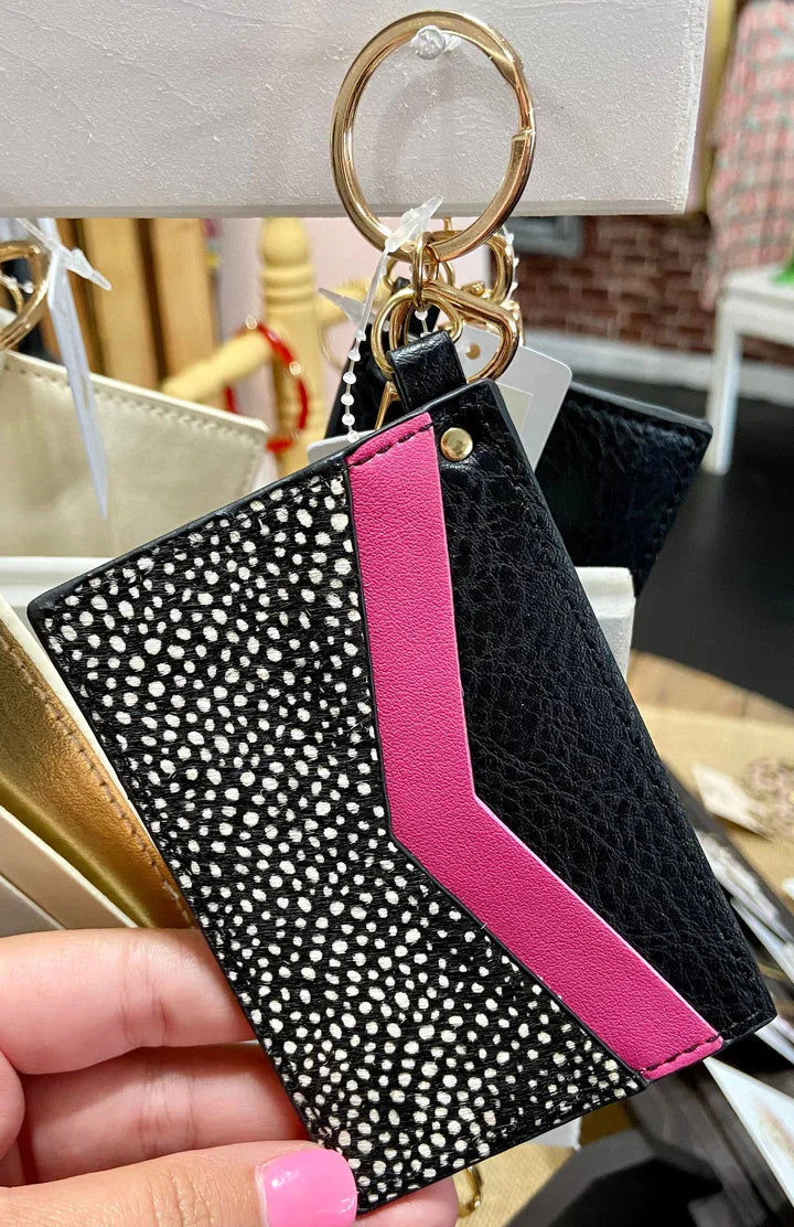 monogram keychain wallet