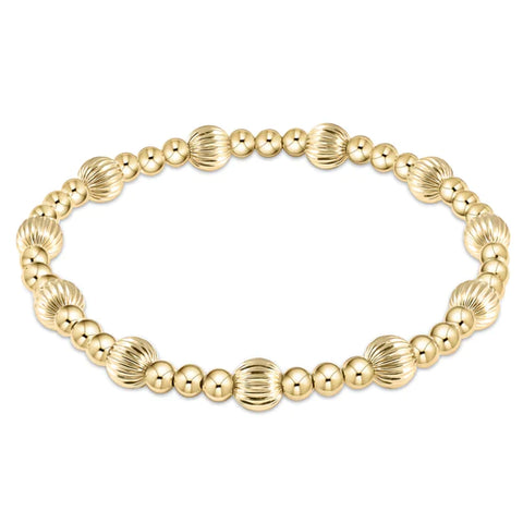 enewton classic gold 2mm bead bracelet - love small gold charm