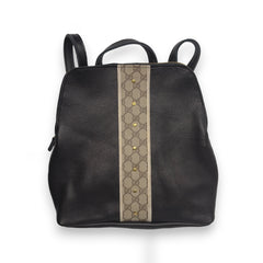 Riley Backpack in Black Leather | Upcycled Gucci