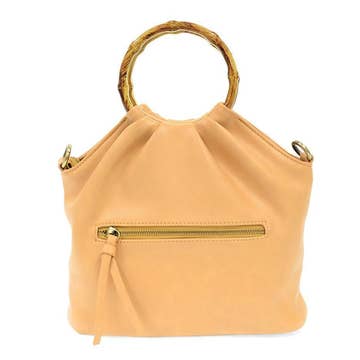 Natalie Bamboo Handle Pouf Bag - 2 Colors