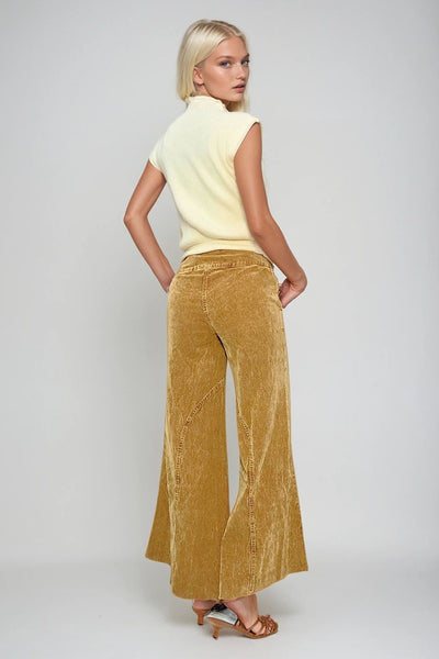 Distressed Corduroy Culotte Pants - 3 Colors