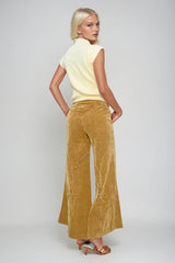 Distressed Corduroy Culotte Pants - 3 Colors