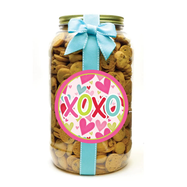 Valentine XOXO Cookie Gallon Jar - Chocolate Chip
