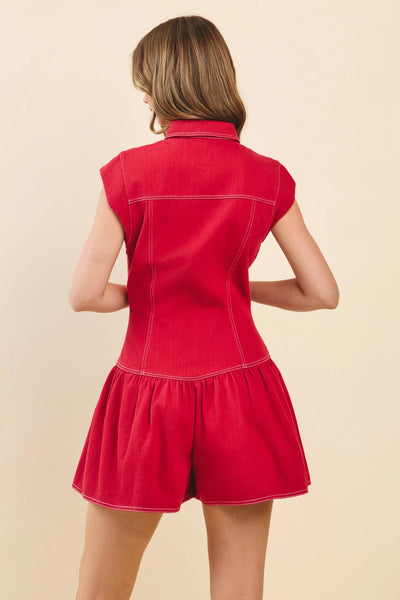 Red Valley Romper