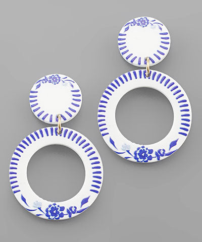 Blue and White Earrings - 5 Styles
