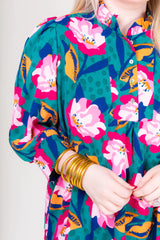 Karis Dress - Gold Rush Green