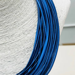 Cobalt Leatherette Necklace