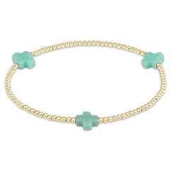 enewton signature cross gold pattern 2mm bead bracelet-Many Colors