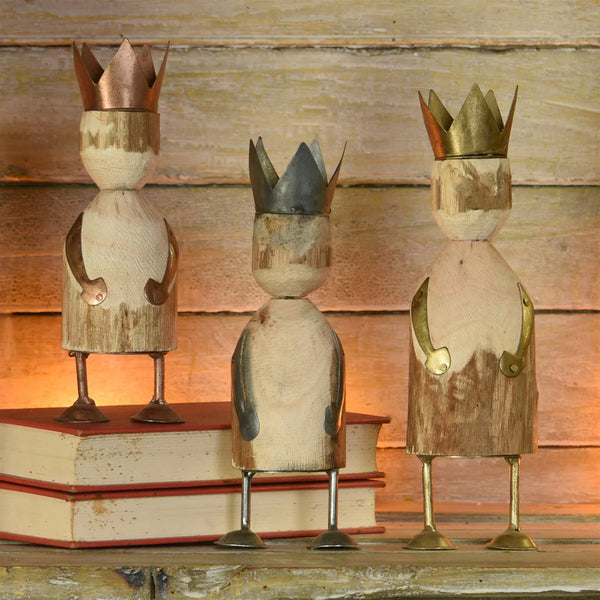 Wise Men, Wood & Metal - Set of 3