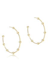 Créoles ENewton Beaded Simplicity 1,5 po - Or 4 mm