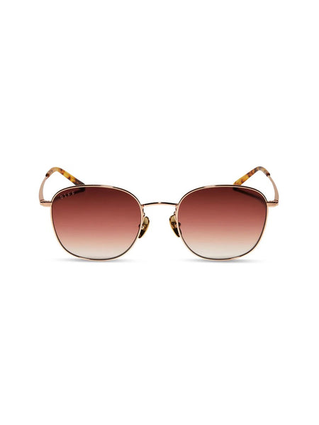 DIFF Eyewear Axel Sunglasses-Rose Gold & Dusk Gradient