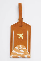 Genuine Leather Animal Print Luggage Tag-5 Options