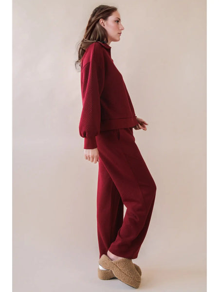 Mona Textured Two Piece Pants Set