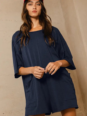 Free To Be Me Oversized Romper-2 Colors