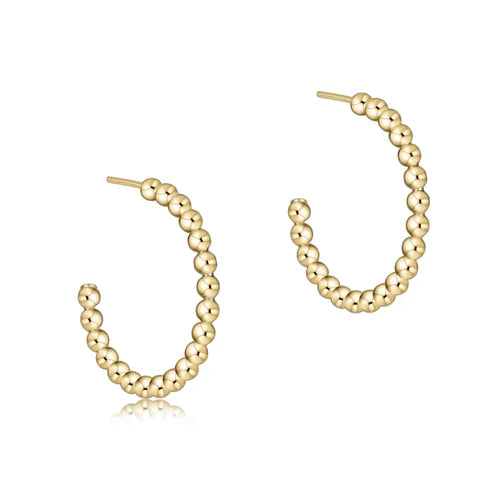 Enewton Beaded Classic Post Hoop - 2mm Gold (1"or  1.25")