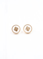 Turin Clover Stud Earring Gold