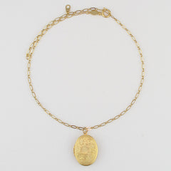 Morning Glory Locket Necklace