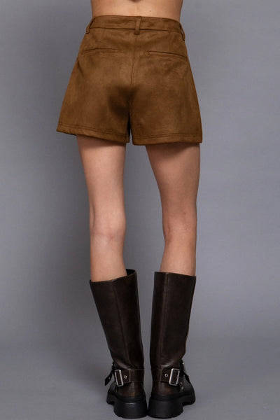 Faux Suede Shorts