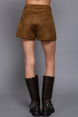 Faux Suede Shorts