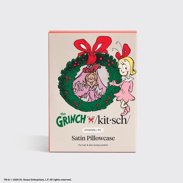 The Grinch X Kitsch Satin Pillowcase in Cindy Lou Who