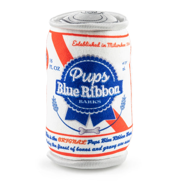 Pups Blue Ribbon Can Squeaker Dog Toy